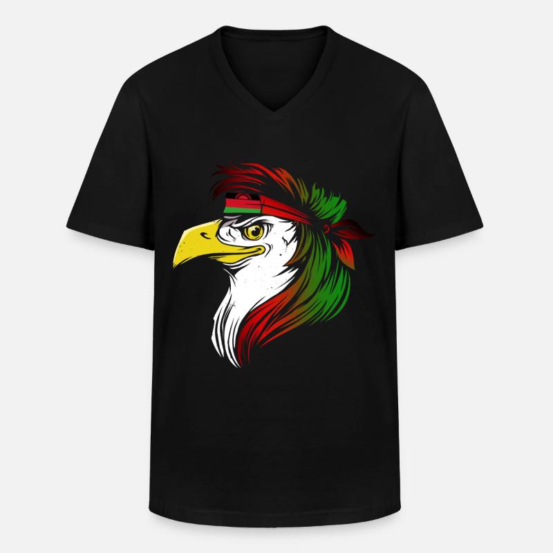 Malawi - Männer-T-Shirt mit V-Ausschnitt - Schwarz