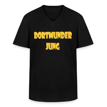 Dortmunder Jung - Männer-T-Shirt mit V-Ausschnitt - Schwarz - Vorne - AI Model Male 178 dark (178cm)