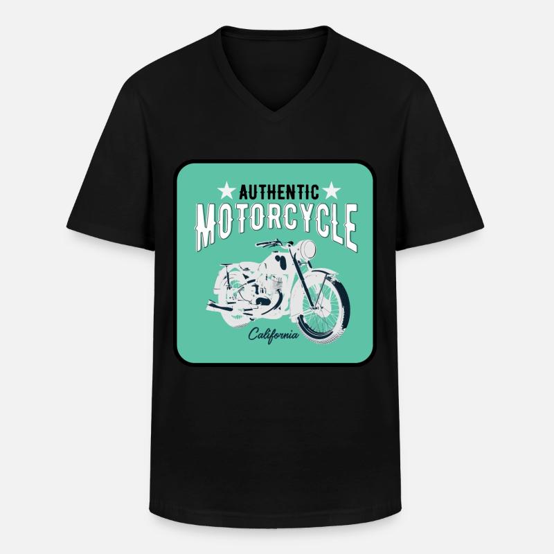 Biker, Motorradfahrer - Männer-T-Shirt mit V-Ausschnitt - Schwarz