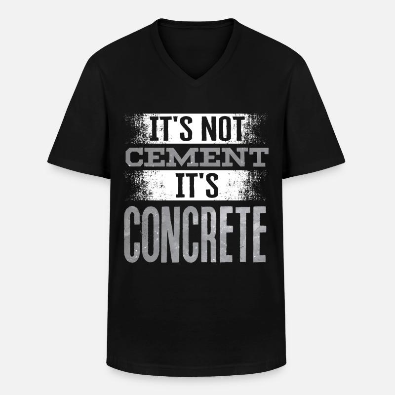 Concrete Finisher Concrete Mixer Construction - Männer-T-Shirt mit V-Ausschnitt - Schwarz