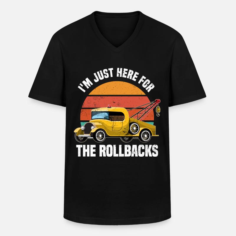Abschleppwagen | Abschlepper Auto Panne Geschenke - Männer-T-Shirt mit V-Ausschnitt - Schwarz