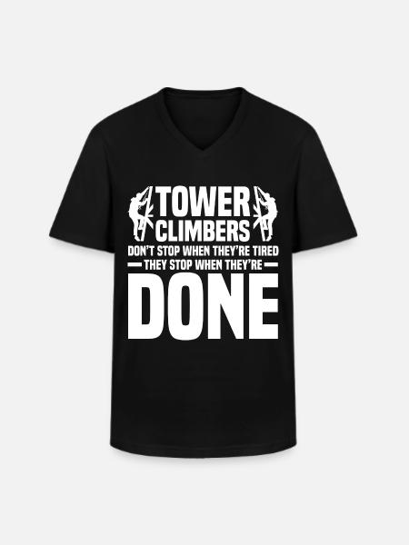 Industrieklettern - Männer-T-Shirt mit V-Ausschnitt - Schwarz