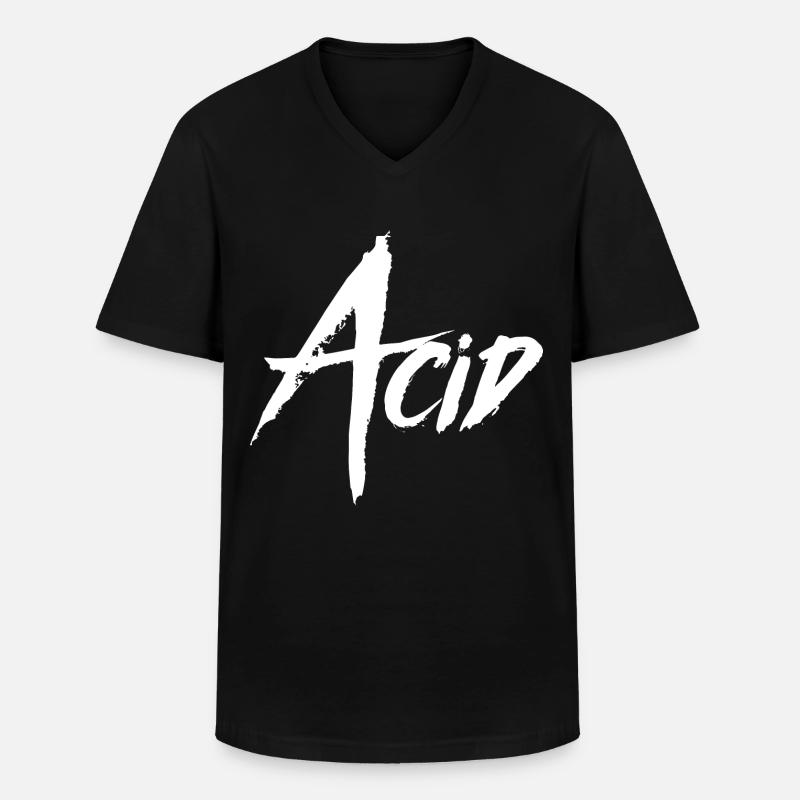 ACID - Männer-T-Shirt mit V-Ausschnitt - Schwarz