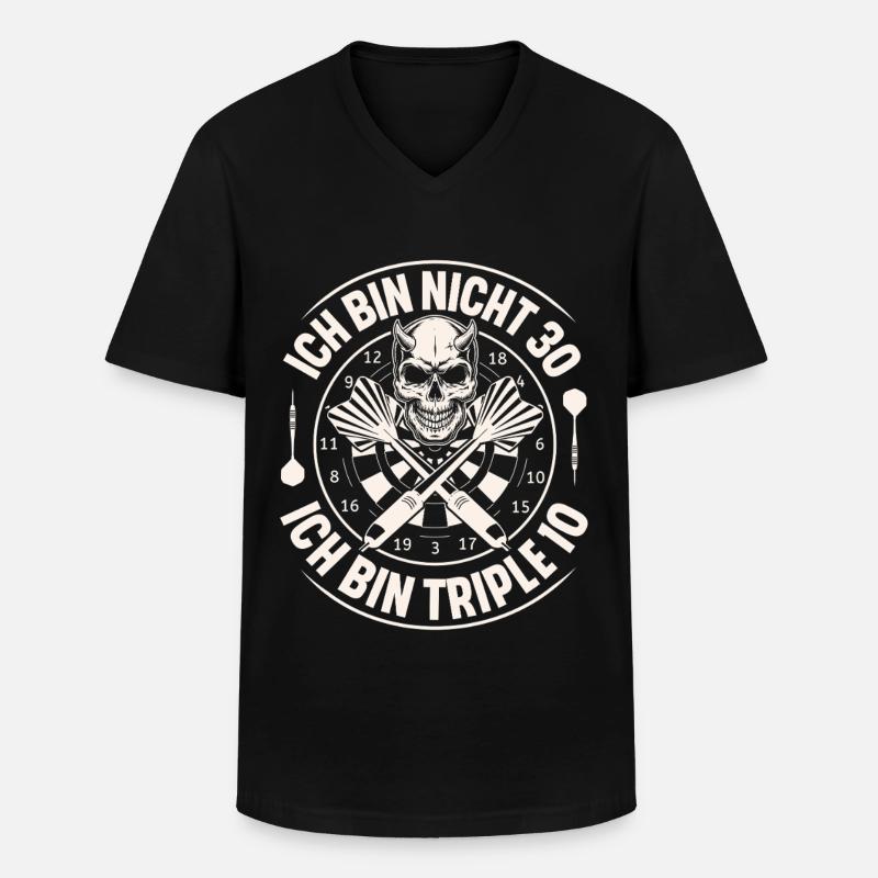 Darts - Männer-T-Shirt mit V-Ausschnitt - Schwarz