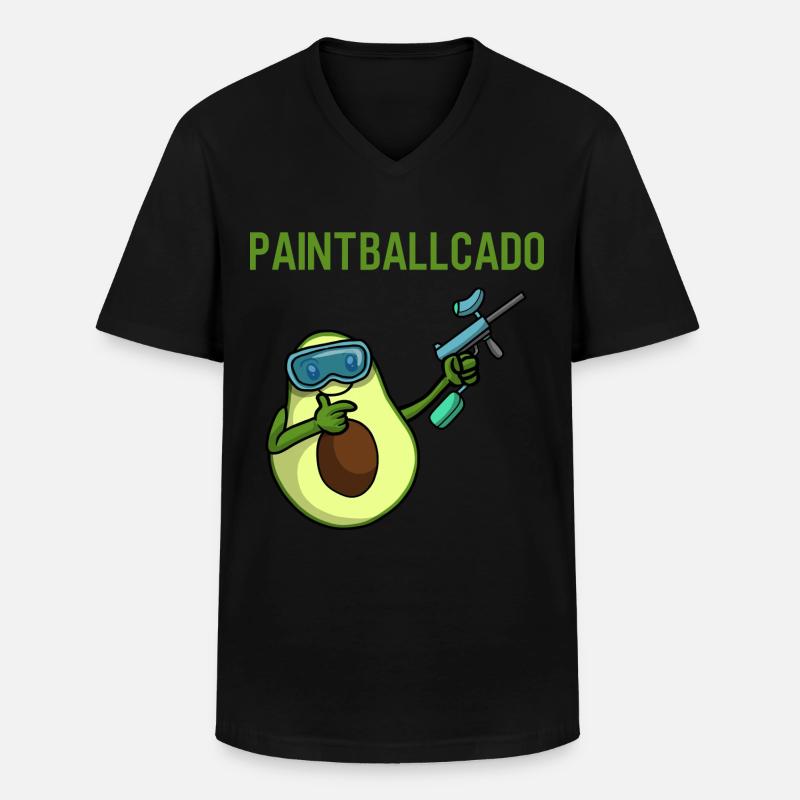 Paintball - Männer-T-Shirt mit V-Ausschnitt - Schwarz