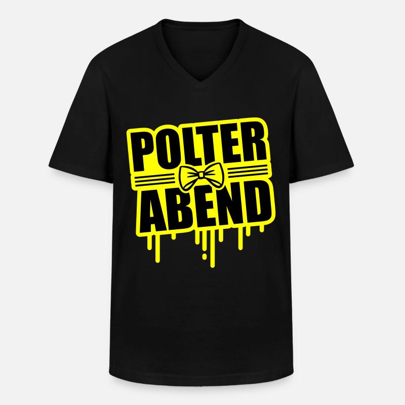Polterabend Junggesellenabschied - Männer-T-Shirt mit V-Ausschnitt - Schwarz