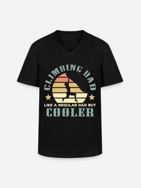 Climbing Dad Professional Climber - Men's V-Neck T-Shirt - black