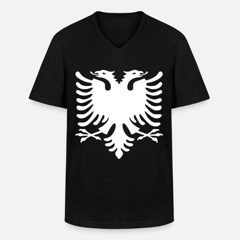 Albaner shqiptar - Männer-T-Shirt mit V-Ausschnitt - Schwarz