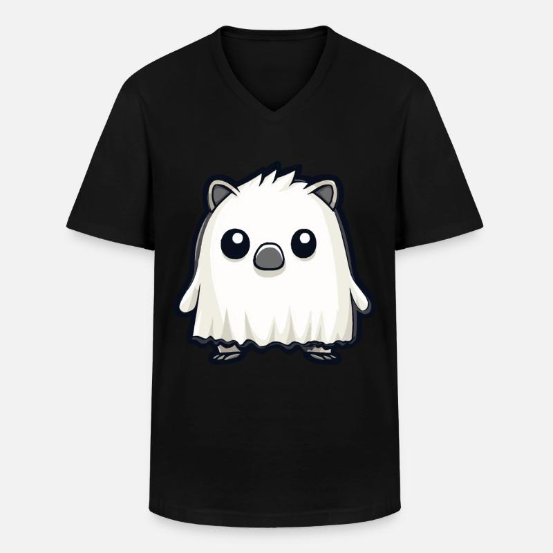 Igel Halloween Comic Geist - Männer-T-Shirt mit V-Ausschnitt - Schwarz