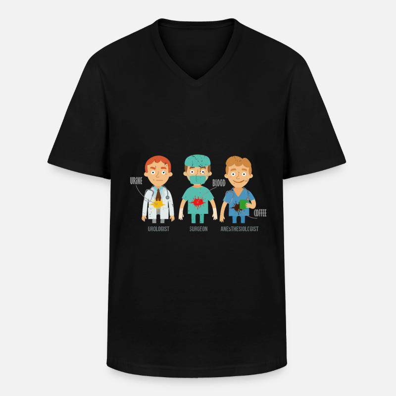Anästhesist - Männer-T-Shirt mit V-Ausschnitt - Schwarz