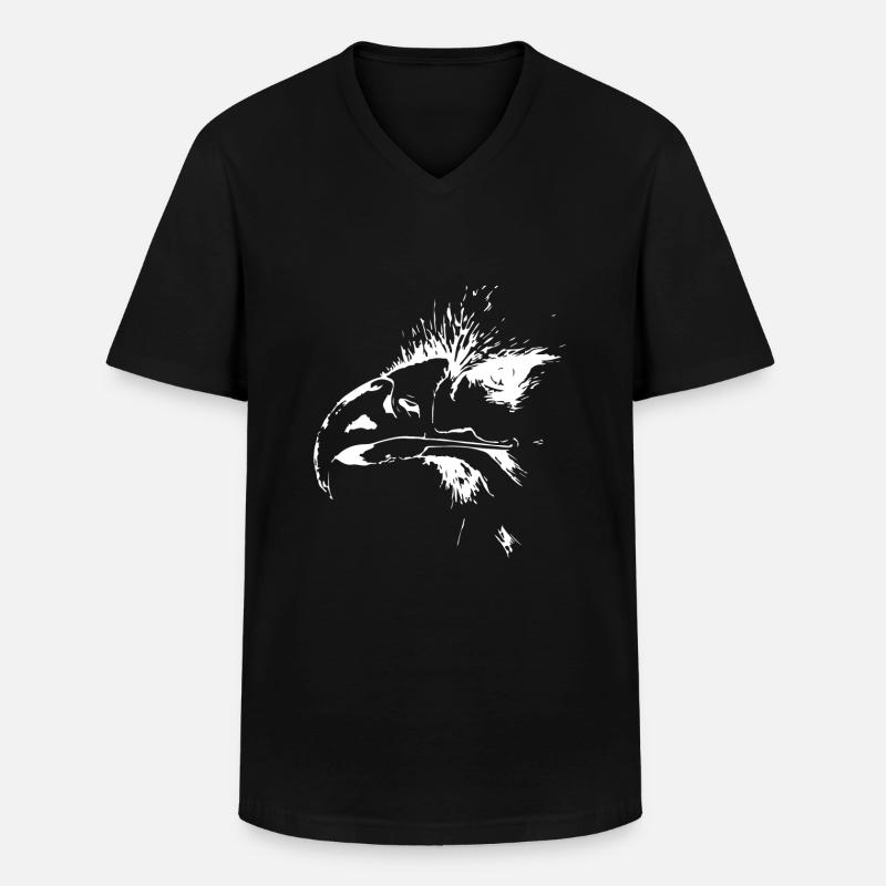 Adler. Eagle - Männer-T-Shirt mit V-Ausschnitt - Schwarz