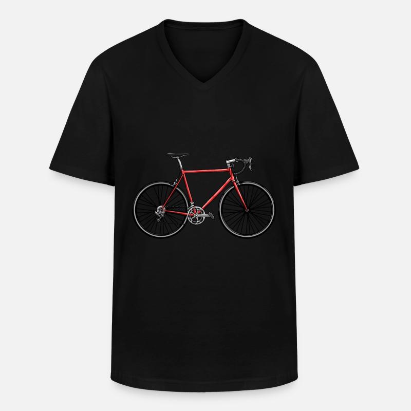 Rennrad mit Sattel - Männer-T-Shirt mit V-Ausschnitt - Schwarz