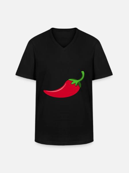 Spicy Chilly - Men's V-Neck T-Shirt - black