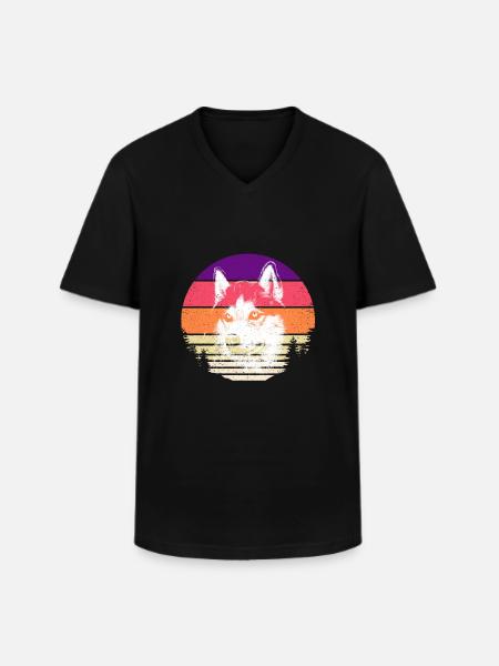 Alaska sunset sunset - Men's V-Neck T-Shirt - black