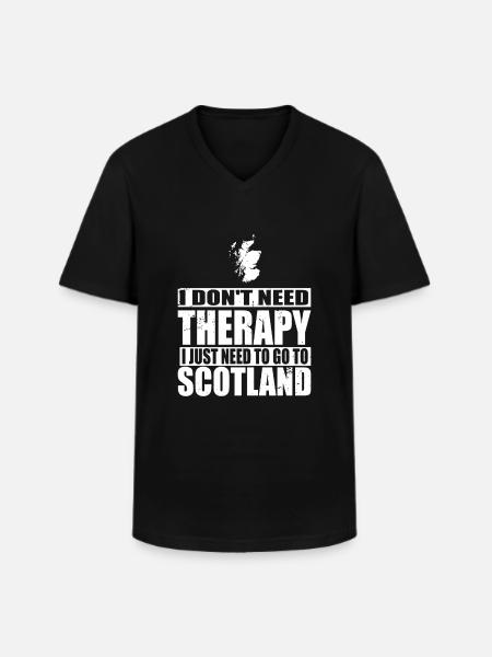 Escocia Escocés Escocés Escocés - Camiseta con cuello de pico hombre - negro