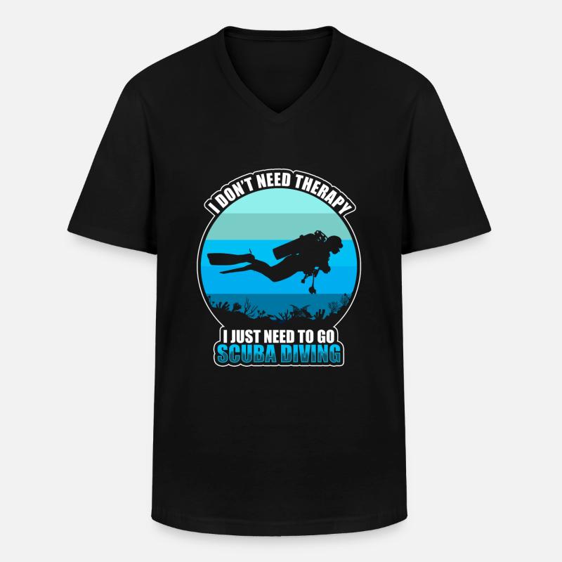 Tauchen Meer Korallen - Männer-T-Shirt mit V-Ausschnitt - Schwarz