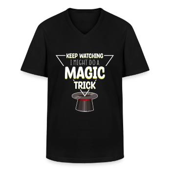 Magie Zaubern Zauberhut - Männer-T-Shirt mit V-Ausschnitt - Schwarz - Vorne - AI Model Male 178 dark (178cm)
