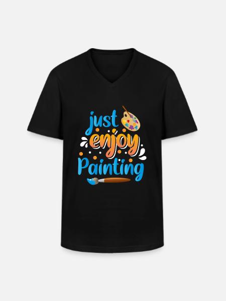 Painter Artist Training - Men's V-Neck T-Shirt - black