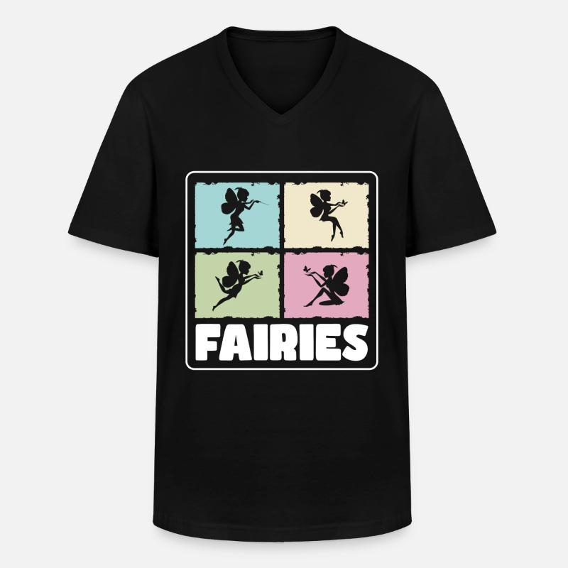 Fee Schwester Feen - Männer-T-Shirt mit V-Ausschnitt - Schwarz