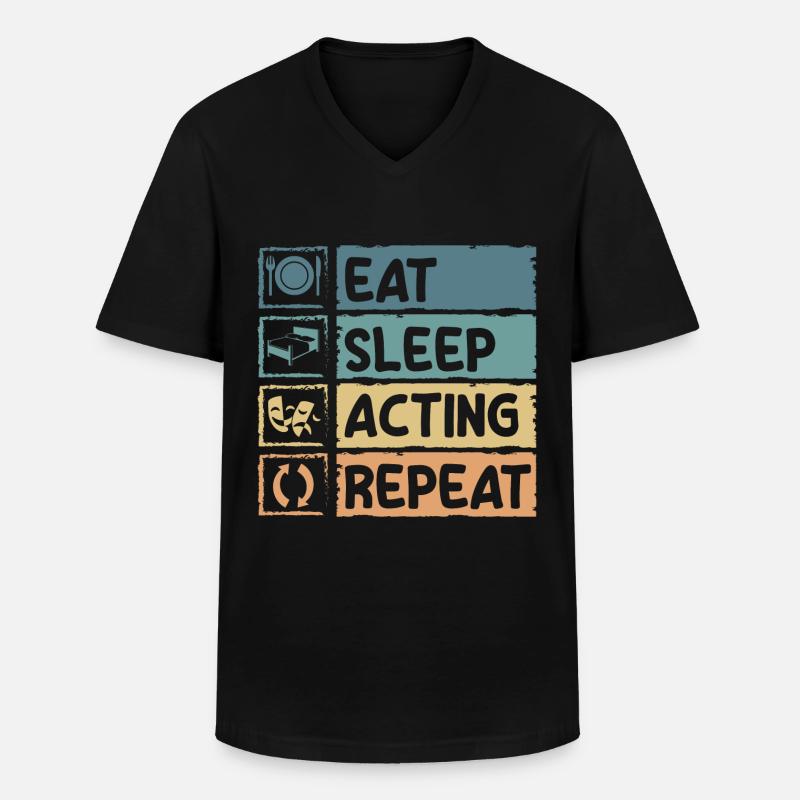 Schauspieler Probe Komödie Oper - Männer-T-Shirt mit V-Ausschnitt - Schwarz