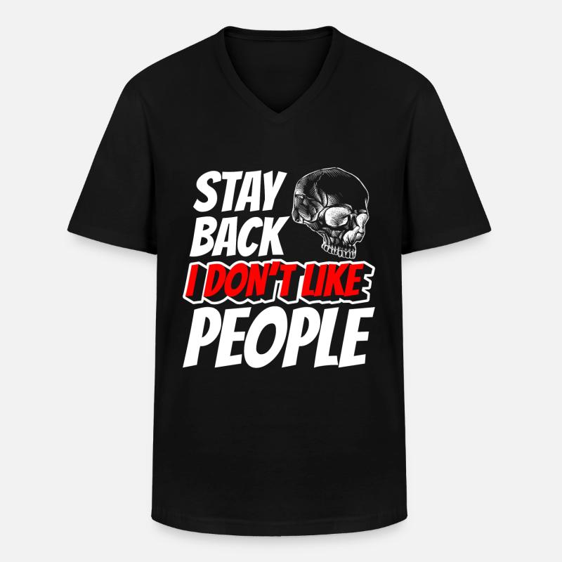 Sarkasmus Menschen Misanthrop Ablehnung - Männer-T-Shirt mit V-Ausschnitt - Schwarz