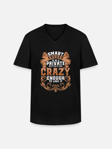 Agent Note: On the Trail of Crime - Men's V-Neck T-Shirt - black