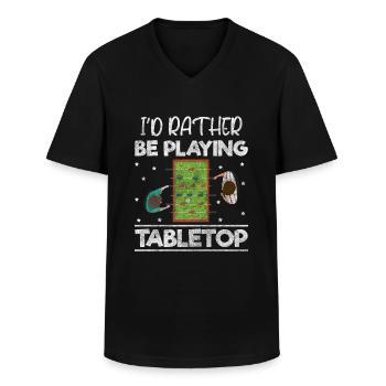Brettspiel Geek Würfel Spieler - Männer-T-Shirt mit V-Ausschnitt - Schwarz - Vorne - AI Model Male 178 dark (178cm)