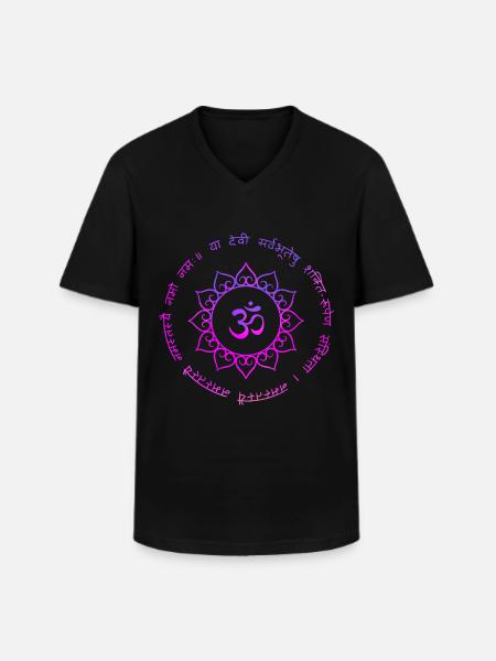 Buddhist symbol om aum - Men's V-Neck T-Shirt - black