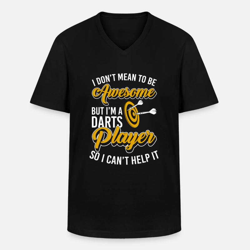 Dartscheibe Dartboard - Männer-T-Shirt mit V-Ausschnitt - Schwarz