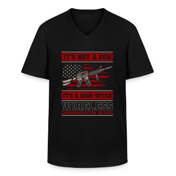Waffenclub Schusswaffe - Männer-T-Shirt mit V-Ausschnitt - Schwarz - Vorne - AI Model Male 178 dark (178cm)