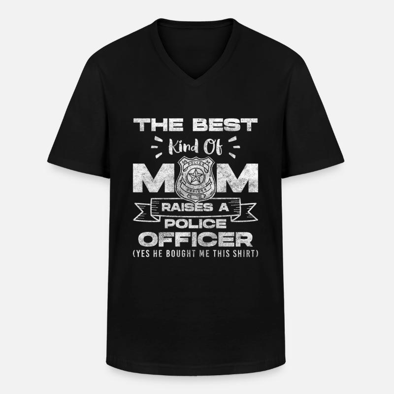 Polizei Stop Uniform Sirene - Männer-T-Shirt mit V-Ausschnitt - Schwarz