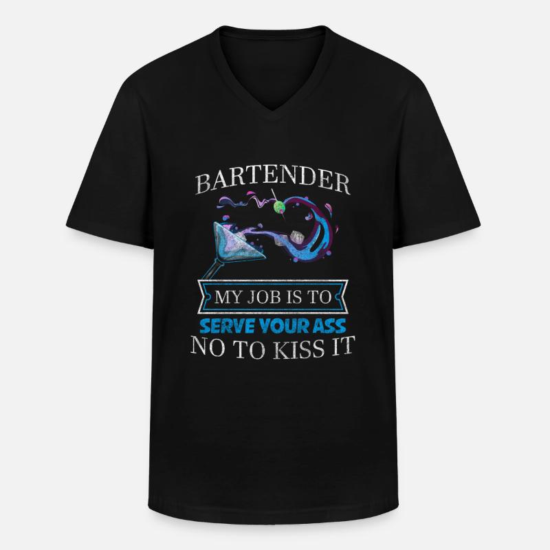 Bar Disco Drinks - Men's V-Neck T-Shirt - black
