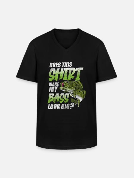 Angler Perch Leisure - Men's V-Neck T-Shirt - black