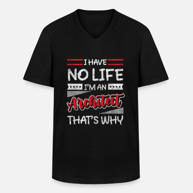 Designer Style Construction Site Builder - Men's V-Neck T-Shirt - black