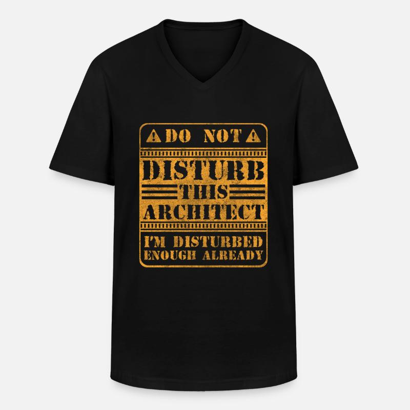 Engineer Architect's Office - Men's V-Neck T-Shirt - black