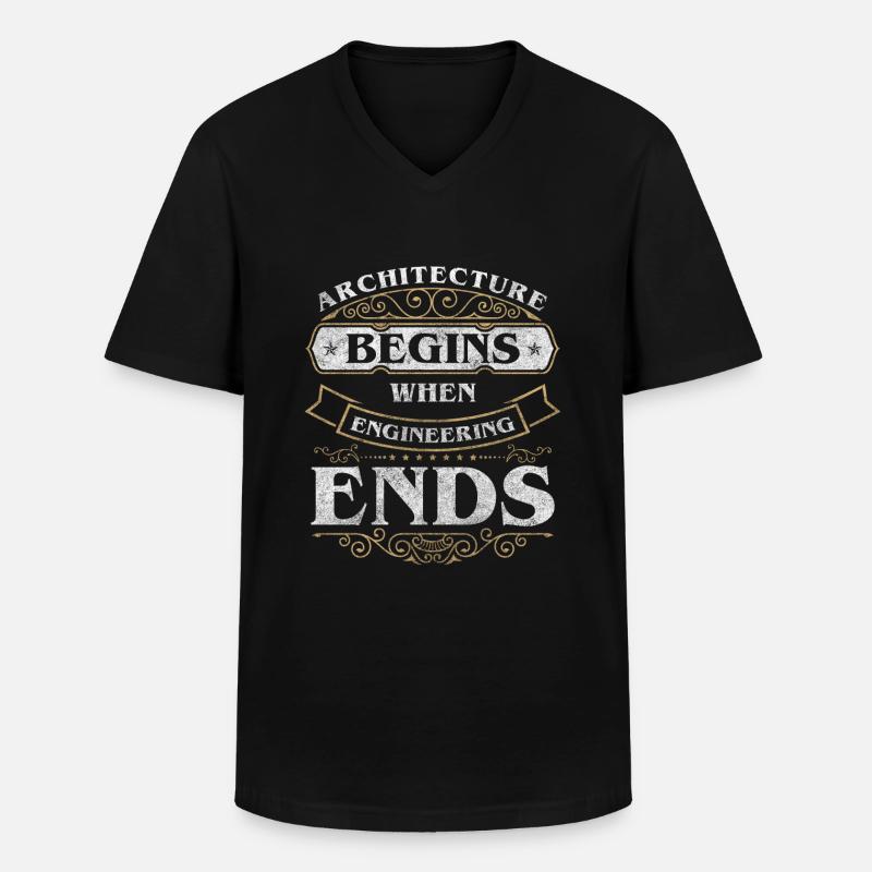 Engineer, Design, Architect's Office - Men's V-Neck T-Shirt - black