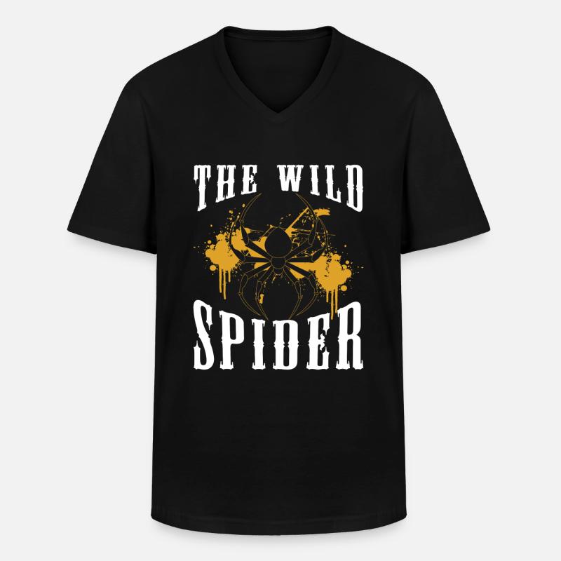 Cobweb, Nature, Fishnet, Silk Threads - Men's V-Neck T-Shirt - black