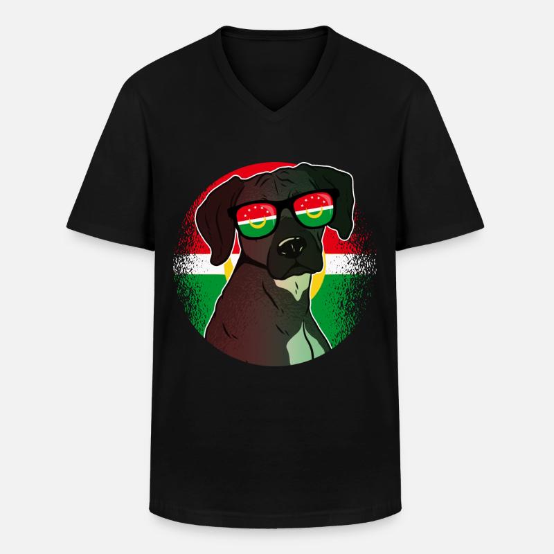 Union des Arabischen Maghreb - Männer-T-Shirt mit V-Ausschnitt - Schwarz