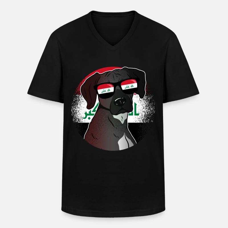 Irak - Männer-T-Shirt mit V-Ausschnitt - Schwarz