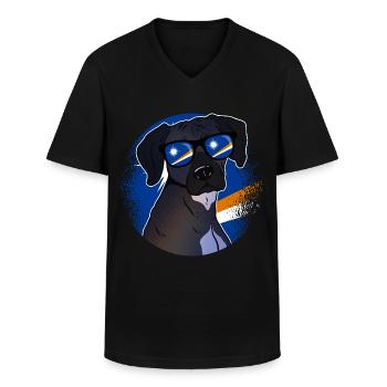 Marshall Islands - Men's V-Neck T-Shirt - black - Front - AI Model Male 178 dark (178cm)