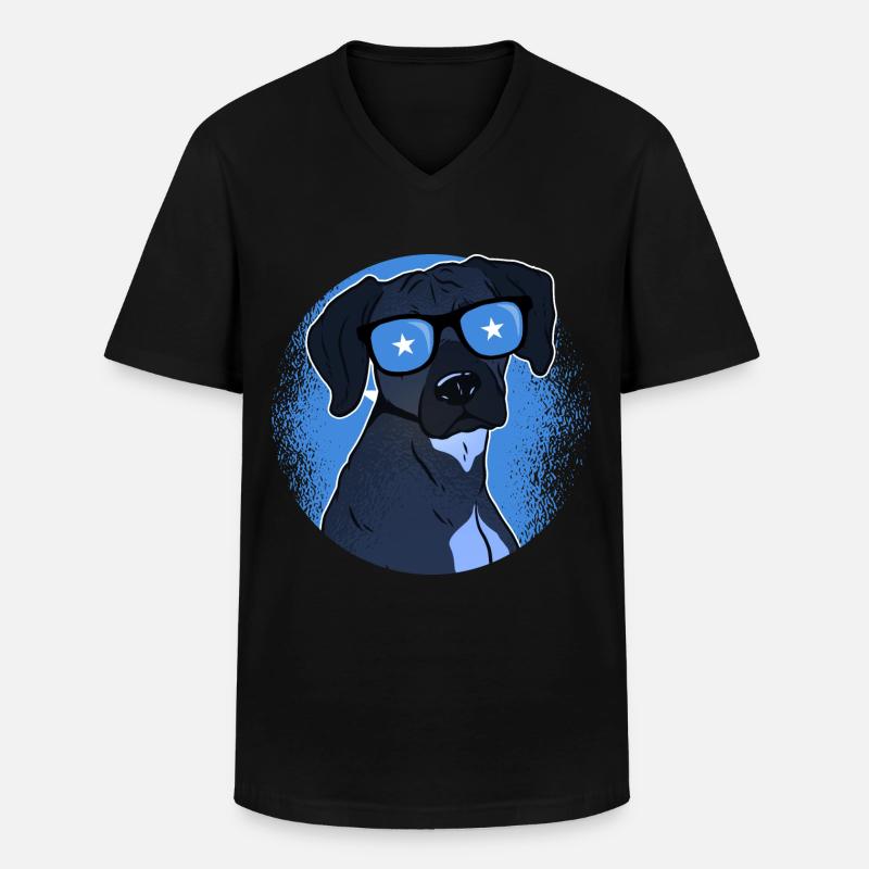 Somalia - Männer-T-Shirt mit V-Ausschnitt - Schwarz