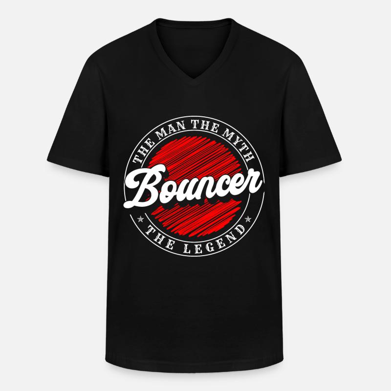 Security Bodyguard Aufpasser Chef - Männer-T-Shirt mit V-Ausschnitt - Schwarz