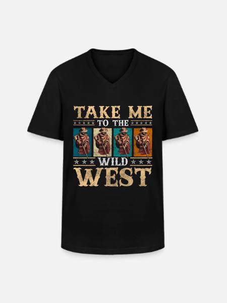 Western Liberty Rodeo Texas - Men's V-Neck T-Shirt - black