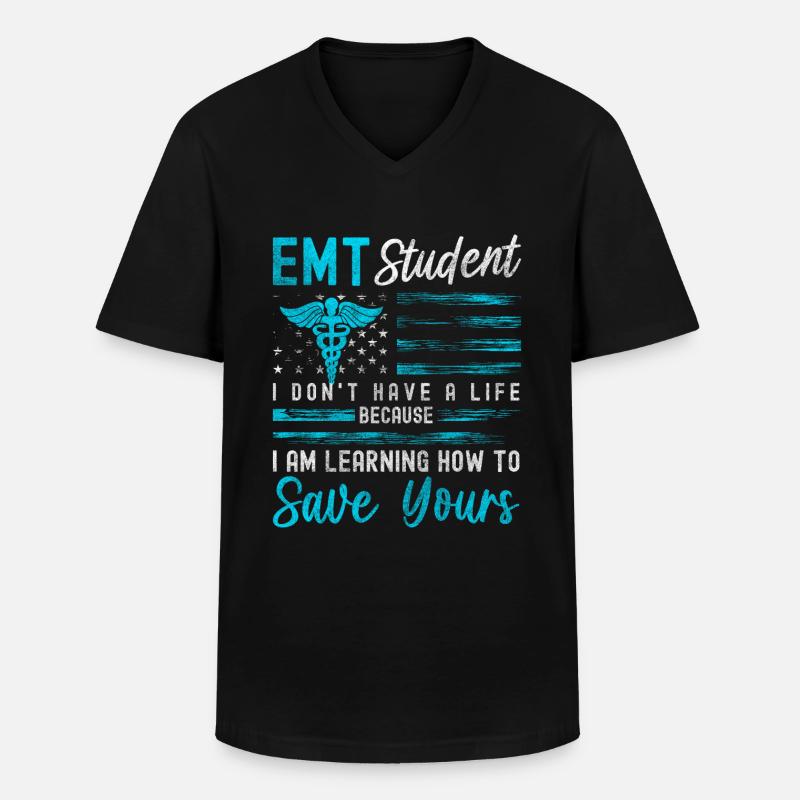 Student Uni Computer Lehrer - Männer-T-Shirt mit V-Ausschnitt - Schwarz