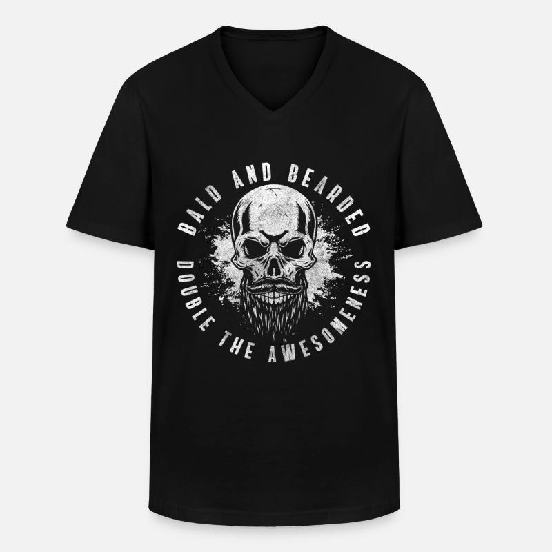 Haarlos Alter Platte Männerproblem - Männer-T-Shirt mit V-Ausschnitt - Schwarz