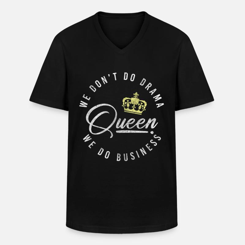 Crown Princess Exaggerate Problems - Men's V-Neck T-Shirt - black