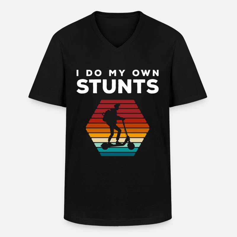 E-Scooter Strom Motor - Männer-T-Shirt mit V-Ausschnitt - Schwarz