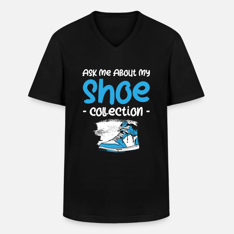 Schuhe - Männer-T-Shirt mit V-Ausschnitt - Schwarz