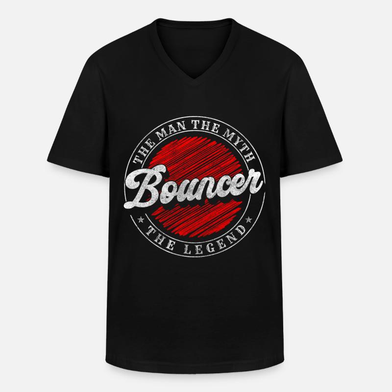 Security Club Einlass Team - Männer-T-Shirt mit V-Ausschnitt - Schwarz