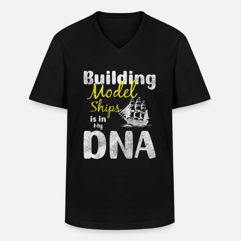 Modellbau RC Schiff Skipper - Männer-T-Shirt mit V-Ausschnitt - Schwarz